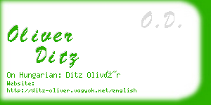 oliver ditz business card